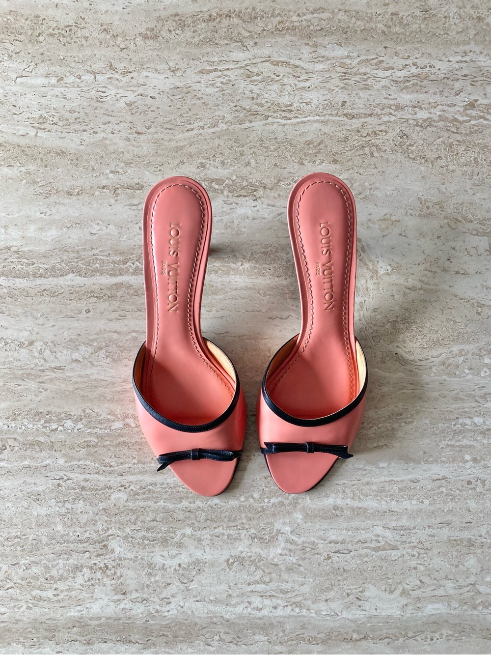 Vintage Louis Vuitton Bow Mule Sandal Heels